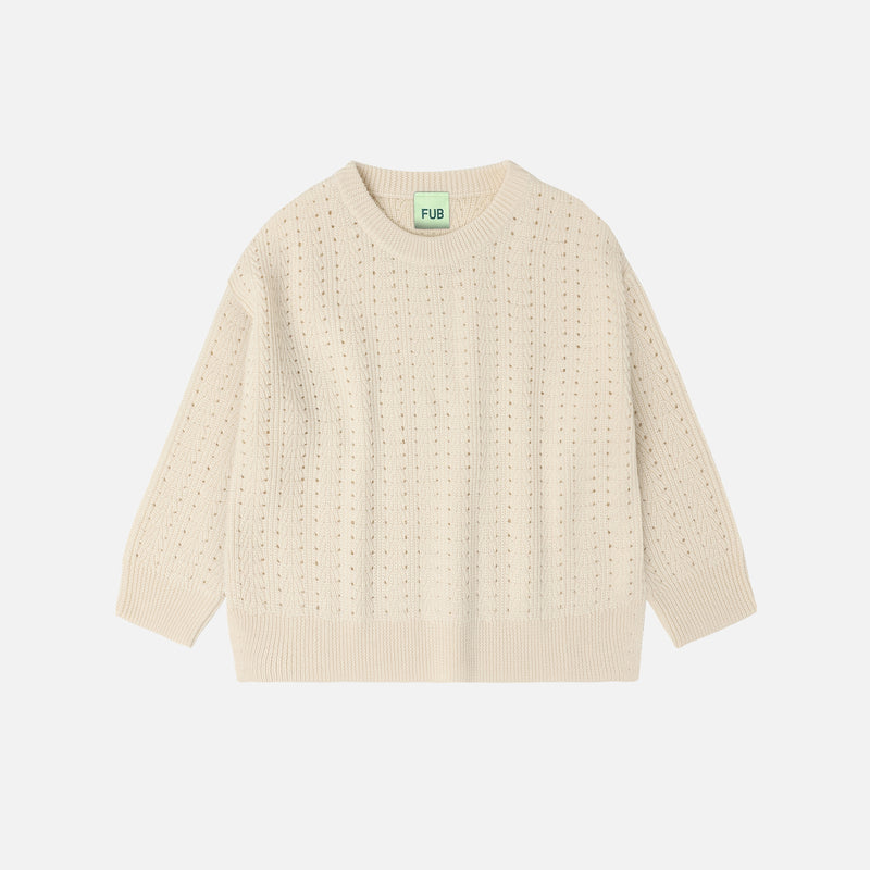 Merino Wool Structure Sweater - Ecru