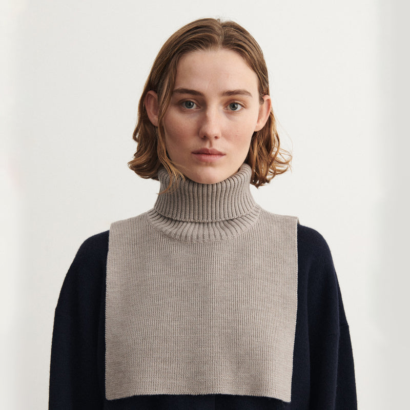 Women's Merino Wool Neckwarmer - Oat Melange