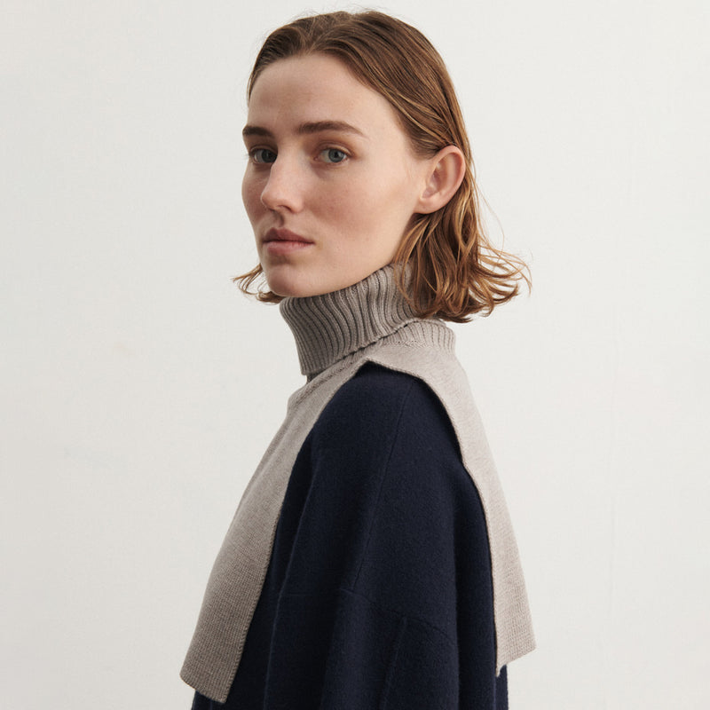 Women's Merino Wool Neckwarmer - Oat Melange