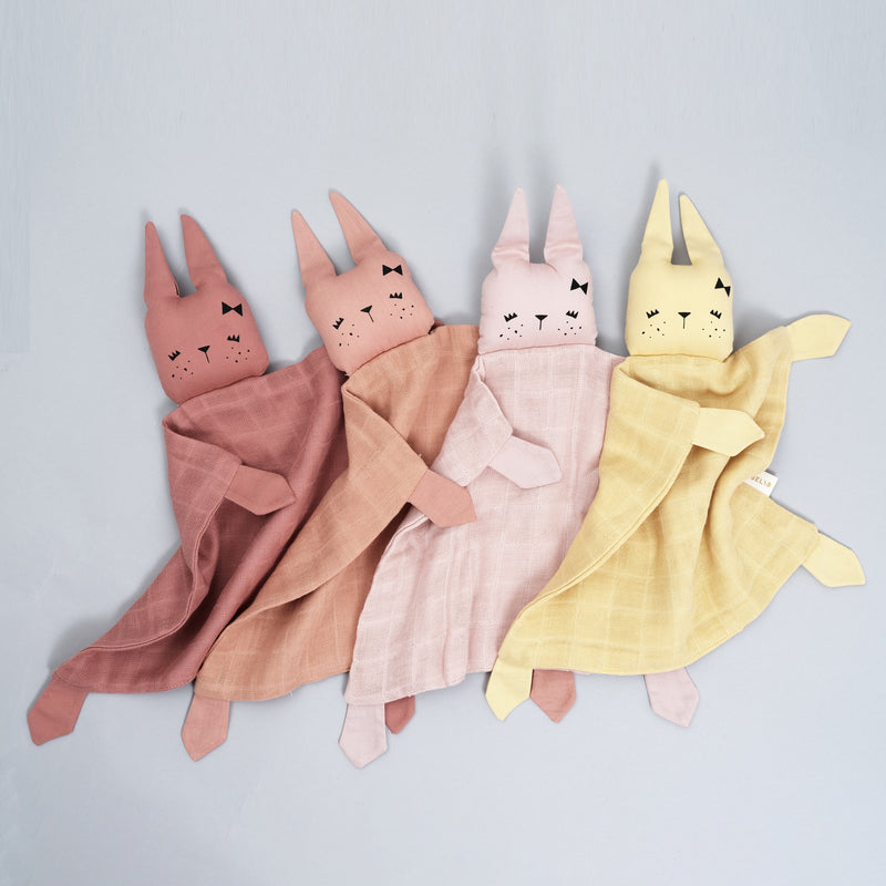 Cotton Animal Cuddle Comforter - Clay Bunny