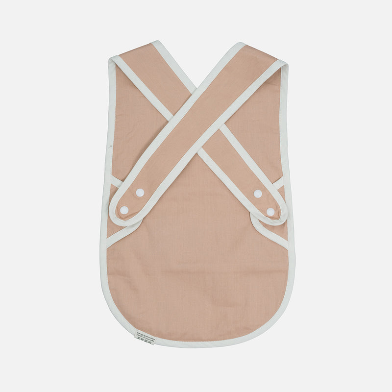 Cotton Cross Back Bib - Dusty Rose