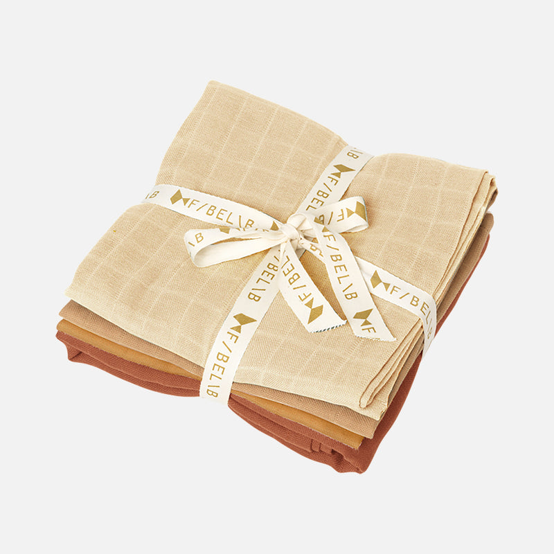 Cotton Muslin - Ochre Mix - Set of 4