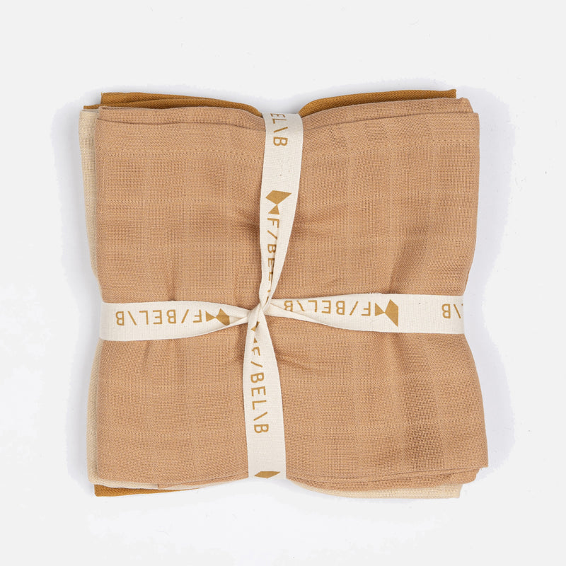 Cotton Muslin - Ochre Mix - Set of 4