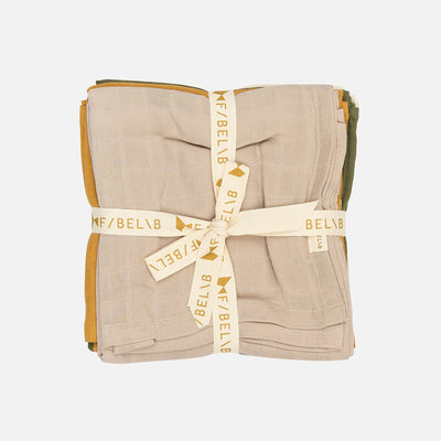 Cotton Muslin - Olive Garden - Set of 4