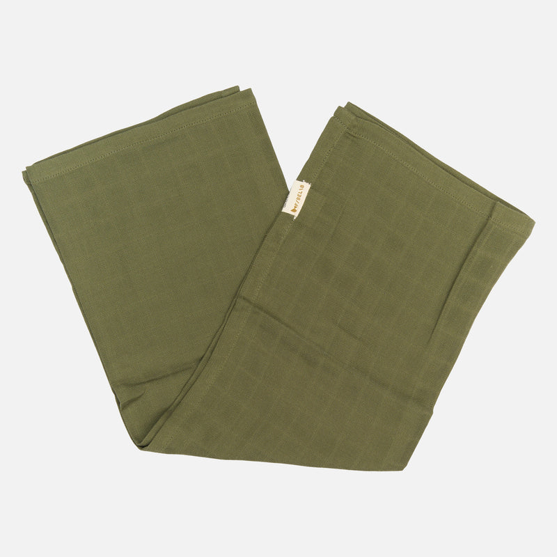 Cotton Muslin - Olive Garden - Set of 4