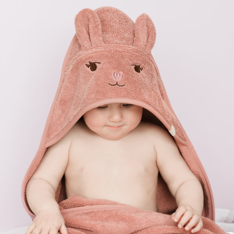 Cotton Bunny Towel - Ash Rose