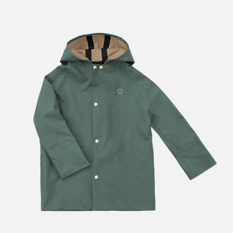 Waterproof Midi Raincoat - Laurel