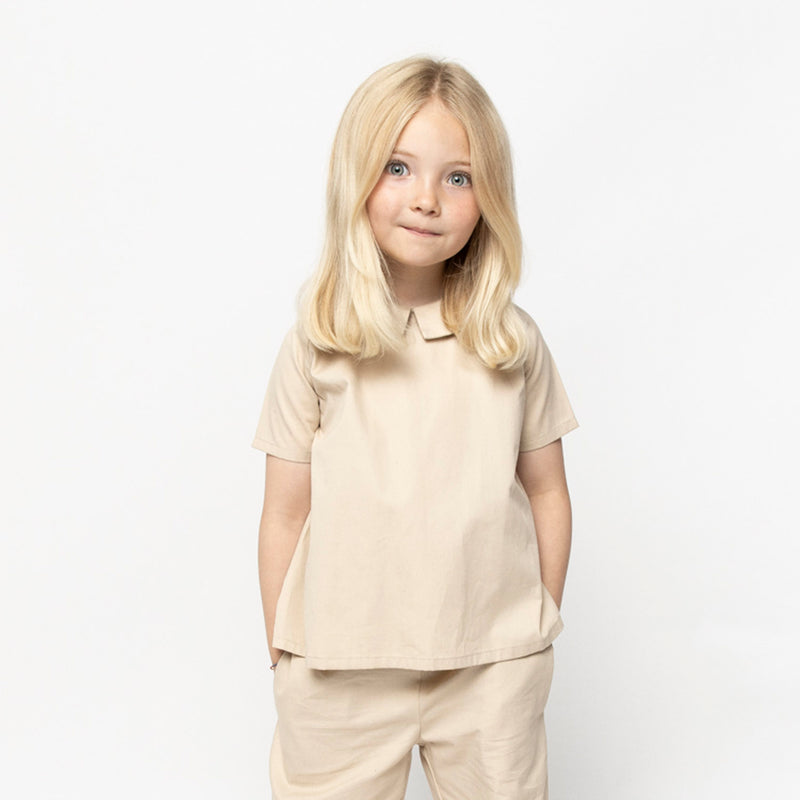 Baby & Kids Pima Cotton Friend Shirt - Beige