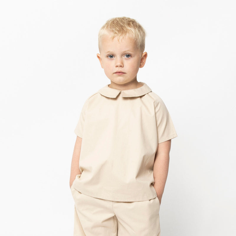 Baby & Kids Pima Cotton Friend Shirt - Beige