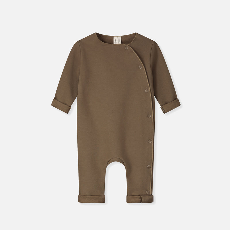 Baby Cotton Wrap Babysuit - Woody