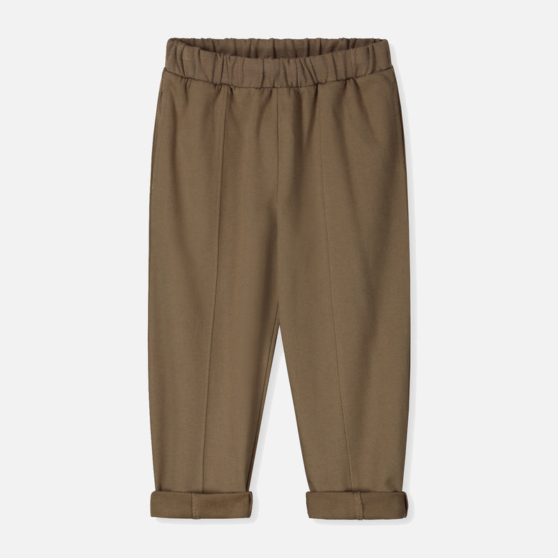 Cotton Barrel Leg Joggers - Woody