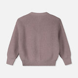 Wool Rib Cardigan - Berry