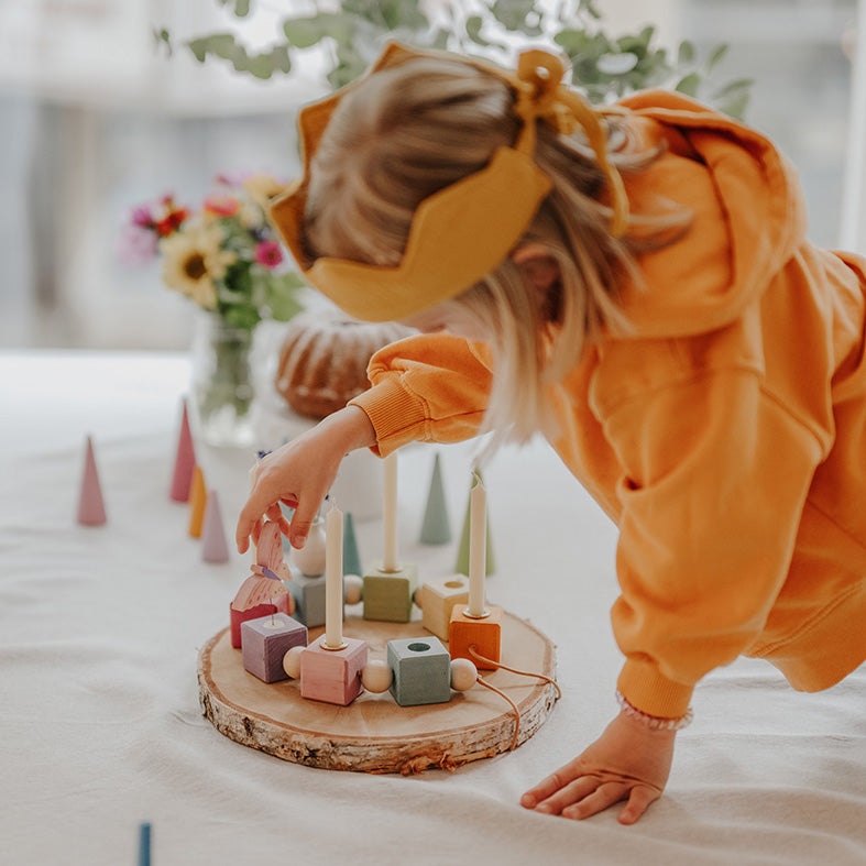 Wooden Celebration Birthday Cubes