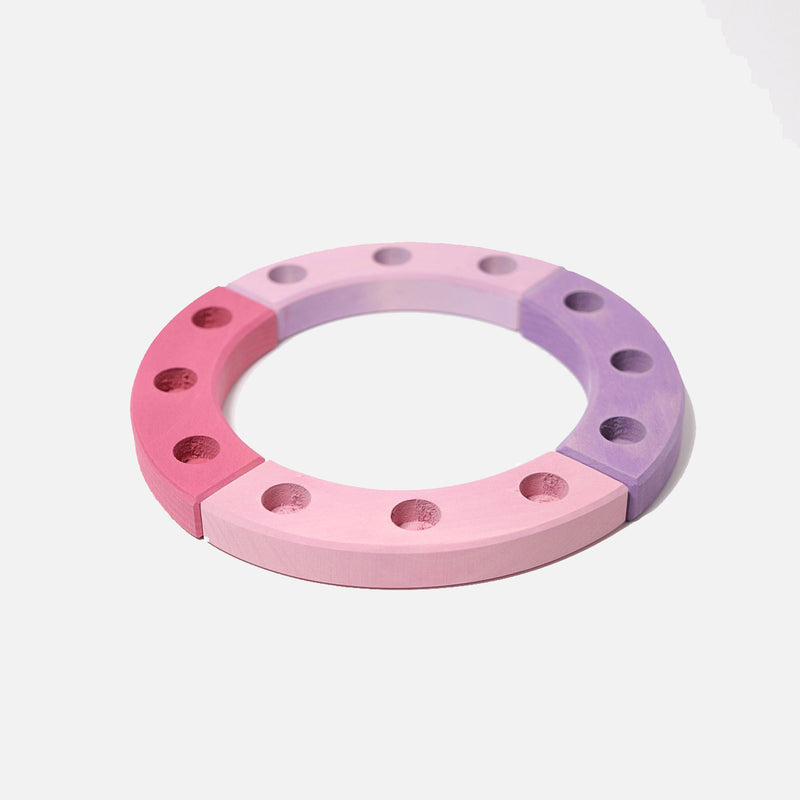 Wooden Small Celebration Ring - Pink/Purple