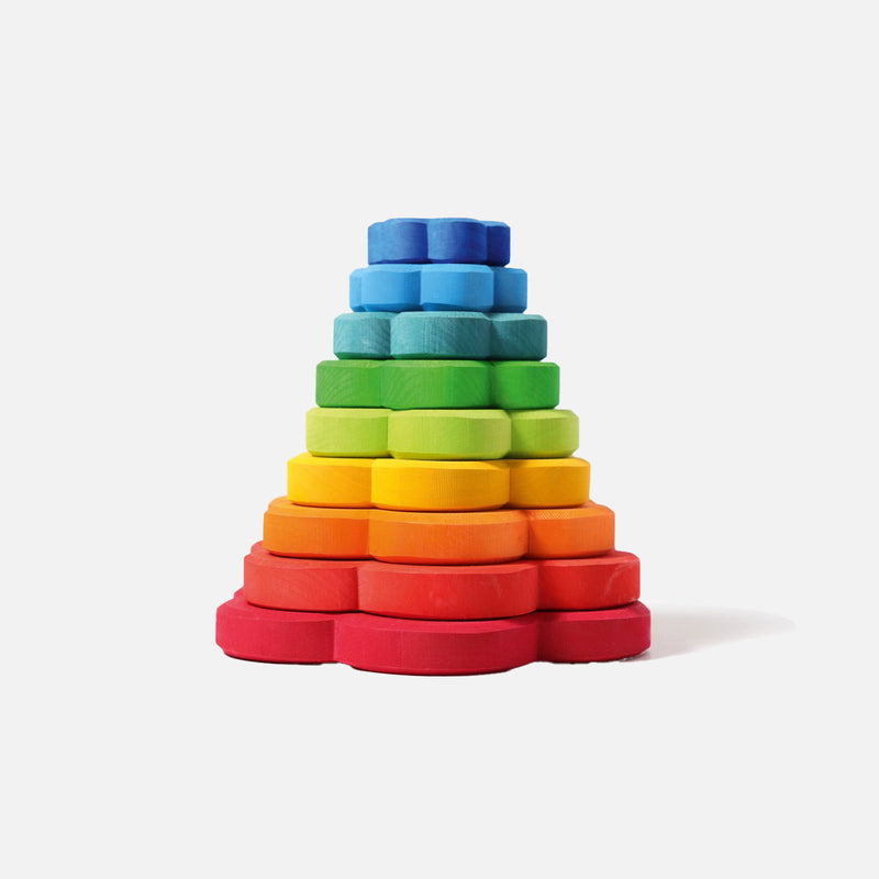 Wooden Flower Stacking Tower
