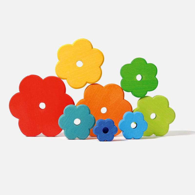 Wooden Flower Stacking Tower