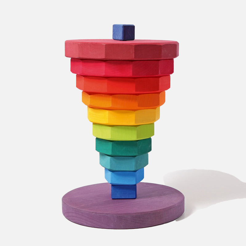 Wooden Giant Geometrical Stacking Tower