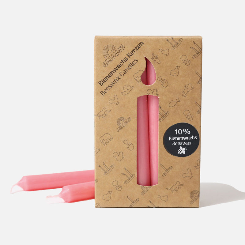 Beeswax Candles - Old Rose - Set of 12