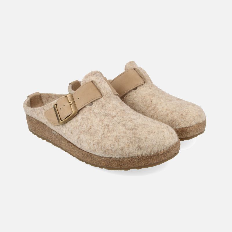 Adult's Felted Wool Chicago Clog Slipper - Dust Melange