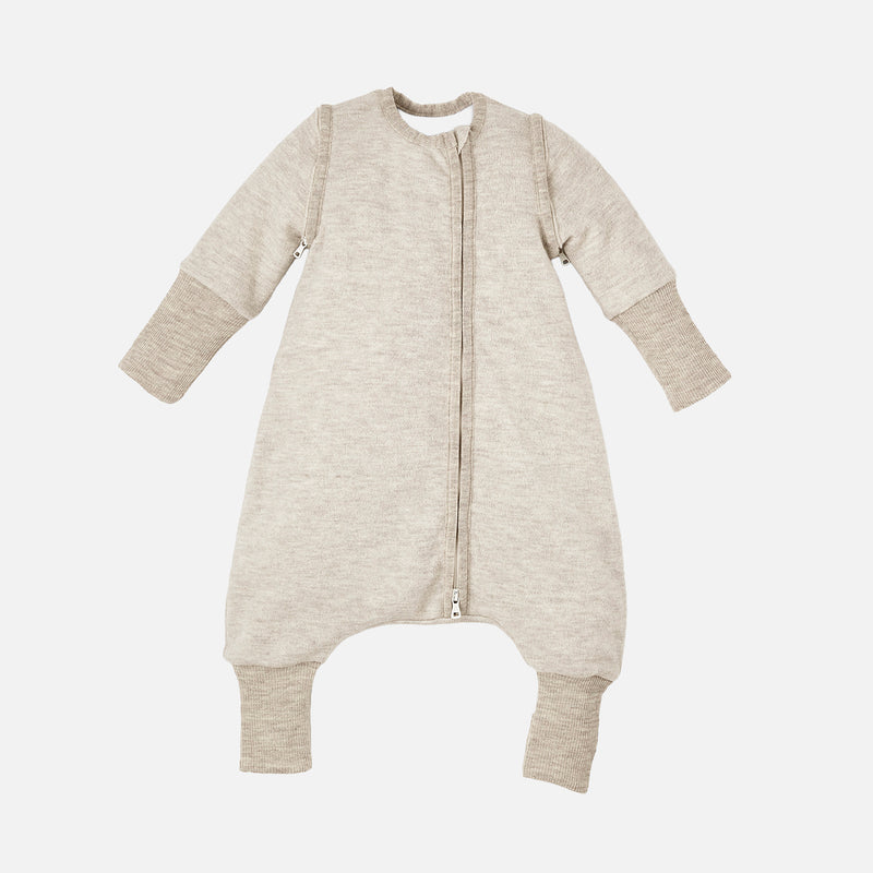 Baby & Kids Boiled Merino Wool Sleeping Bag w/Removeable Sleeves - Natur