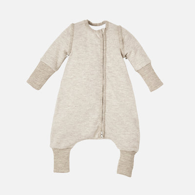 Baby & Kids Boiled Merino Wool Sleeping Bag w/Removeable Sleeves - Natur