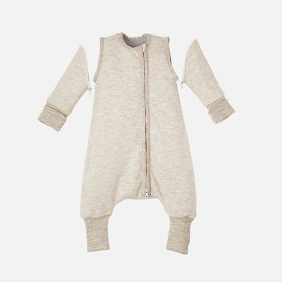 Baby & Kids Boiled Merino Wool Sleeping Bag w/Removeable Sleeves - Natur