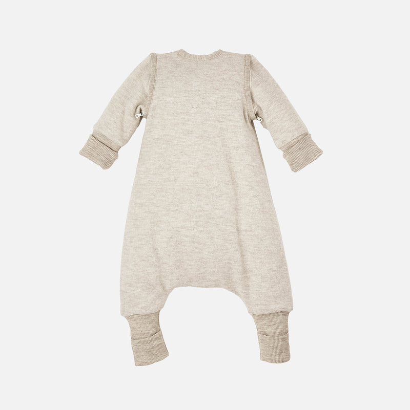 Baby & Kids Boiled Merino Wool Sleeping Bag w/Removeable Sleeves - Natur