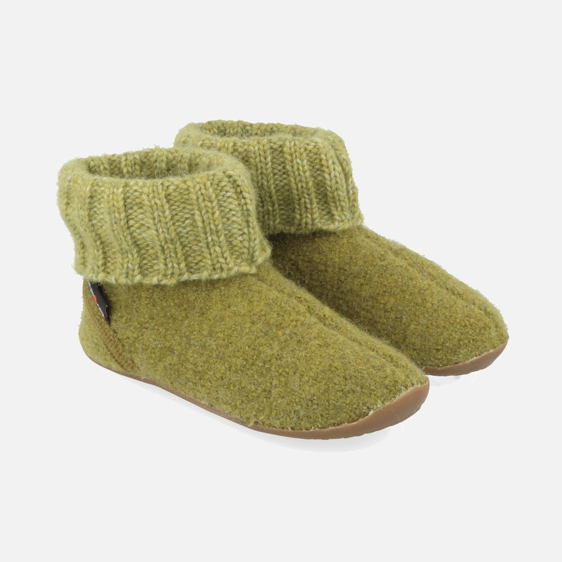 Boiled Wool Karlo Slipper Boot - Alpine Melange