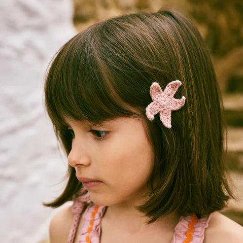 Kids Hand Crochet Cotton Starfish Clip Set - Parfait – MamaOwl