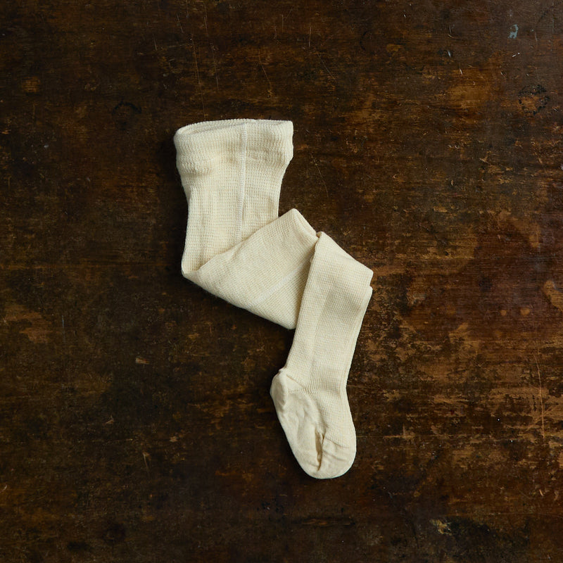 Baby & Kids Wool/Cotton Tights - Natural