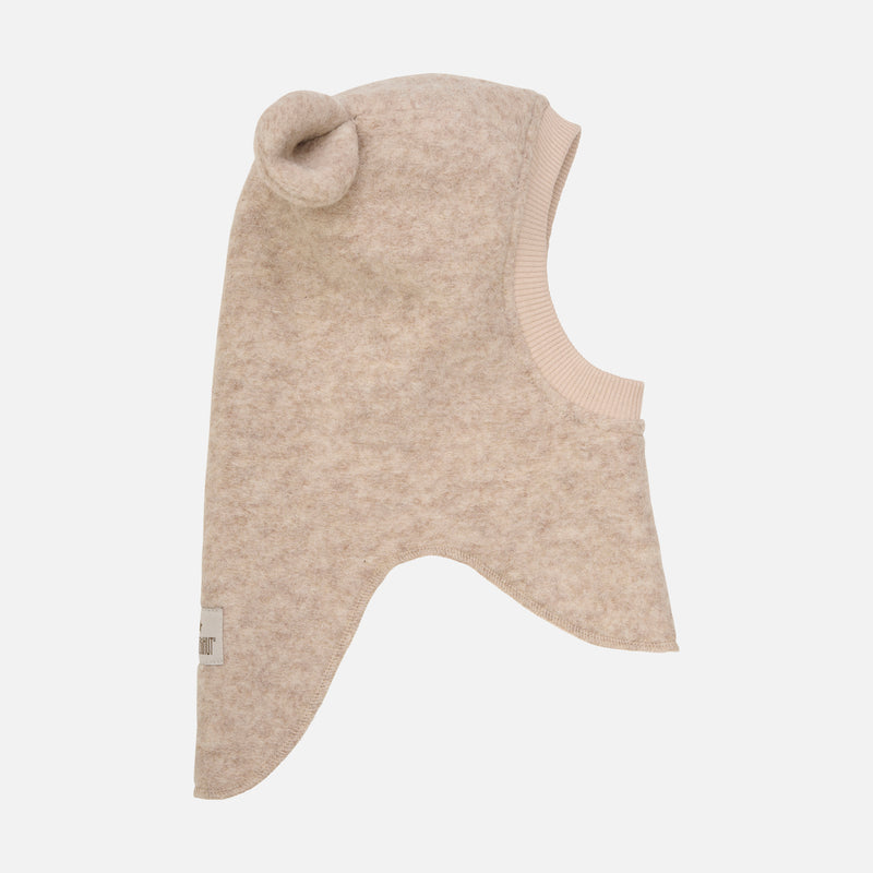 Baby & Kids Wool Felt Bear Balaclava - Sand Melange