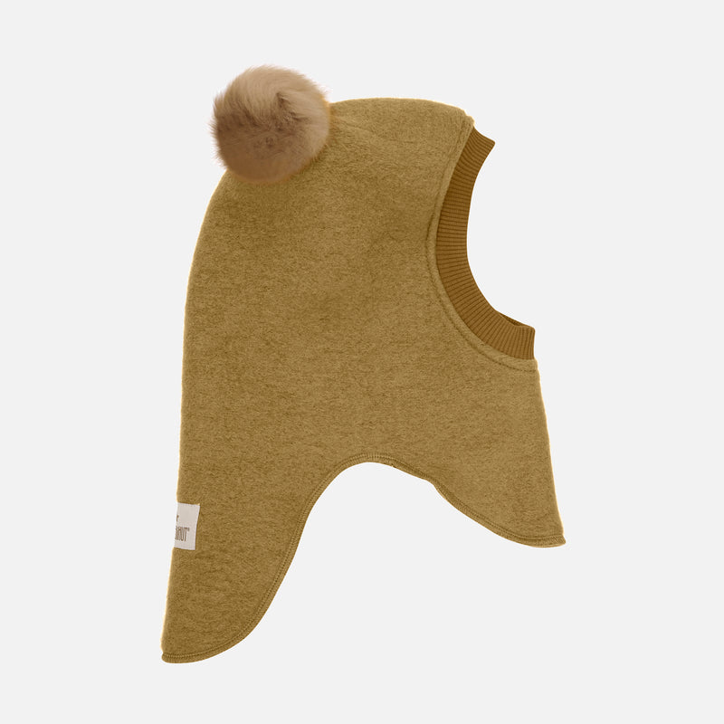 Baby & Kids Wool Felt Pom Pom Balaclava - Dull Gold
