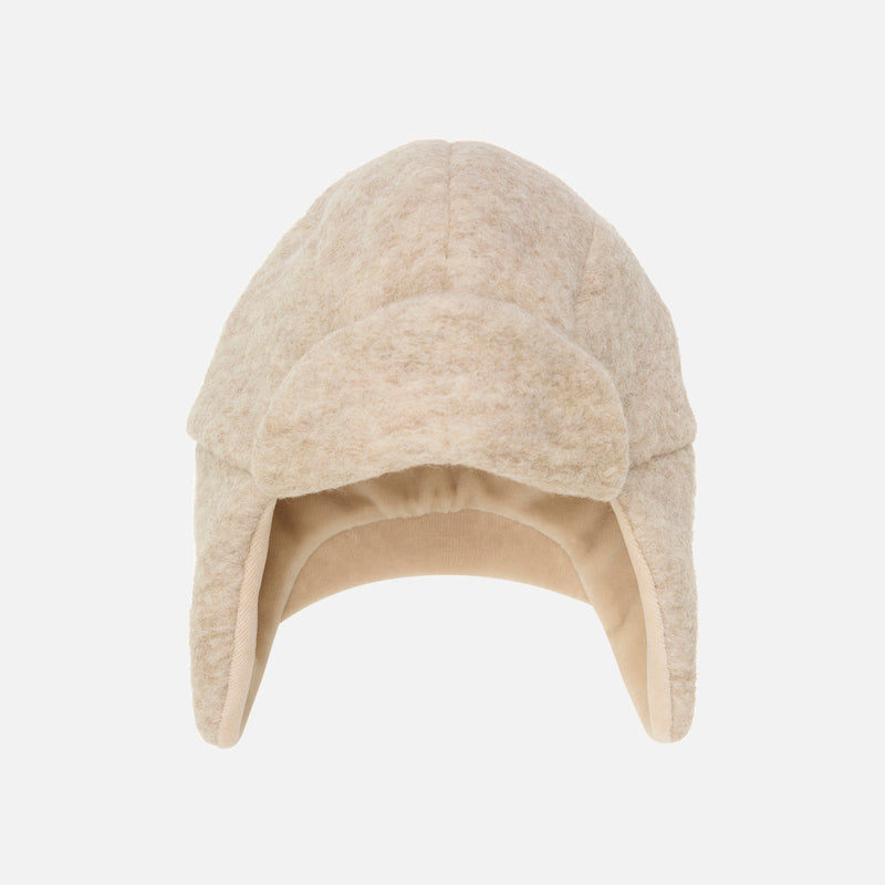 Baby & Kids Wool Felt Trapper Hat - Sand Melange