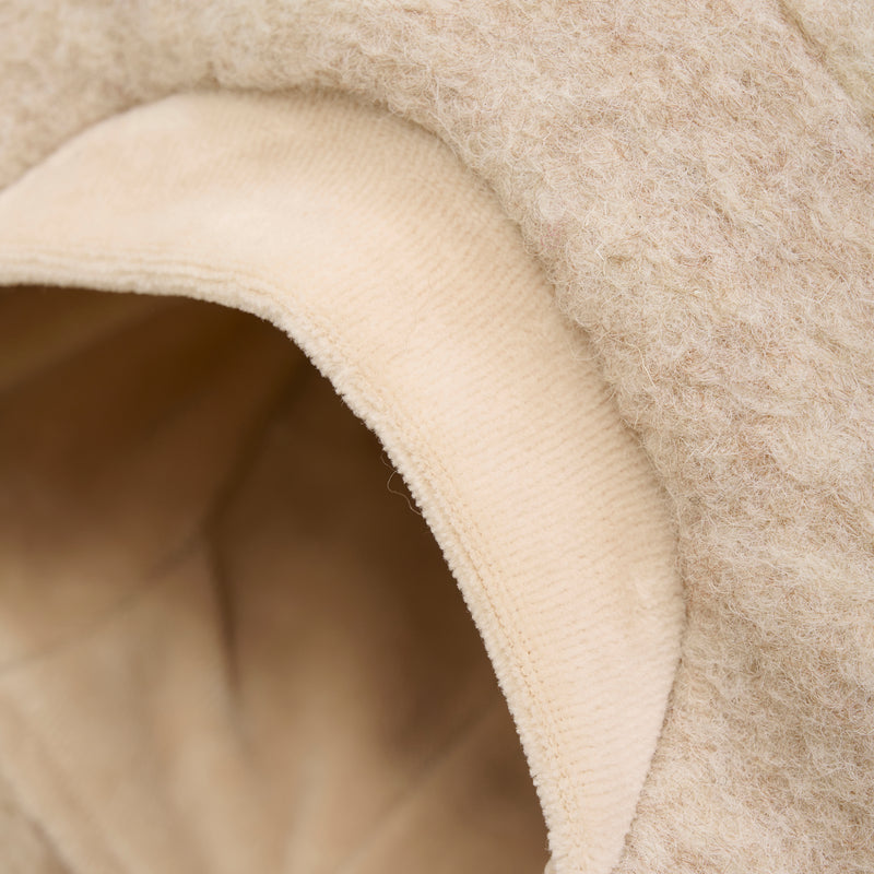Baby & Kids Wool Felt Trapper Hat - Sand Melange