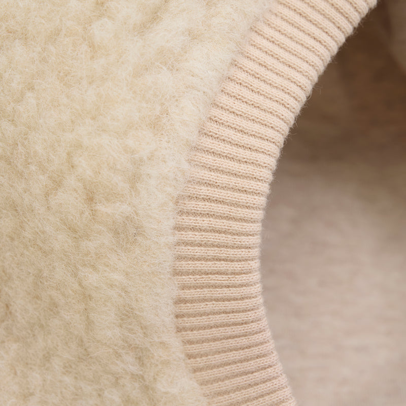 Baby & Kids Wool Teddy Fleece Bear Balaclava - Cement