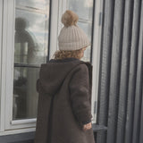 Merino Wool & Alpaca Pom Pom Hat - Sand melange