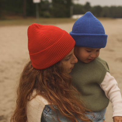 Baby & Kids Merino Wool Fonzie Beanie - Cobalt Blue