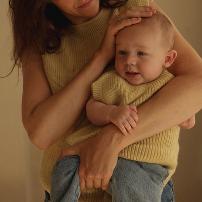 Baby & Kids Merino Wool Harvey Vest - Light yellow