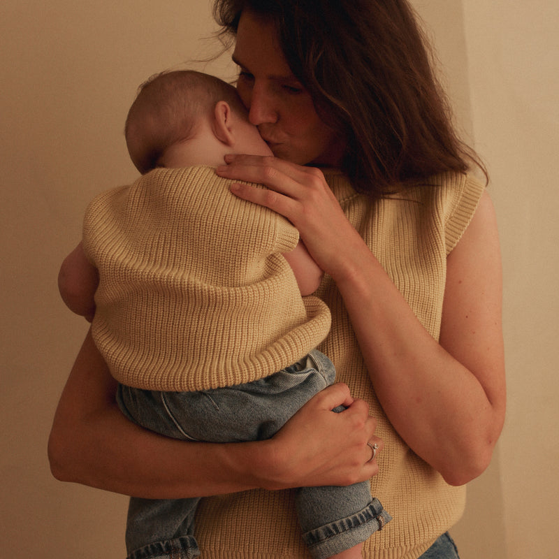 Baby & Kids Merino Wool Harvey Vest - Light yellow