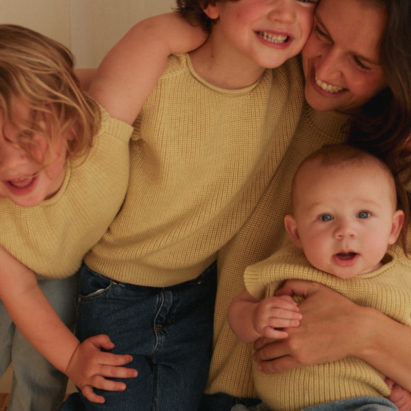 Baby & Kids Merino Wool Harvey Vest - Light yellow