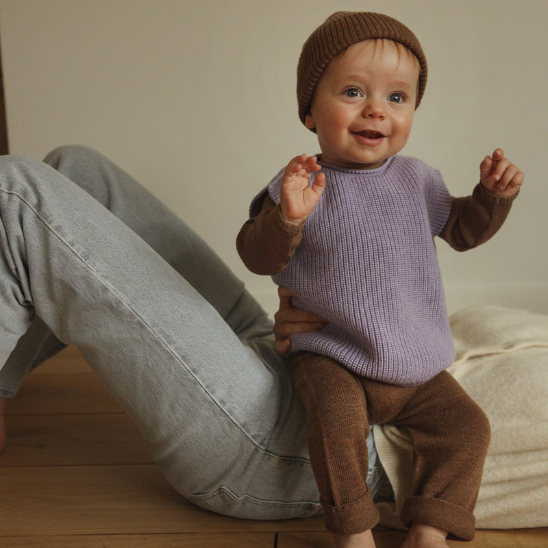 Baby & Kids Merino Wool Harvey Vest - Lilac
