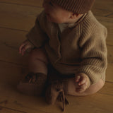 Baby Merino Wool Inga Cardigan - Sand