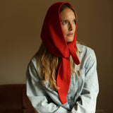 Adult's/Bigger Kids Merino Wool Josephina Scarf - Red