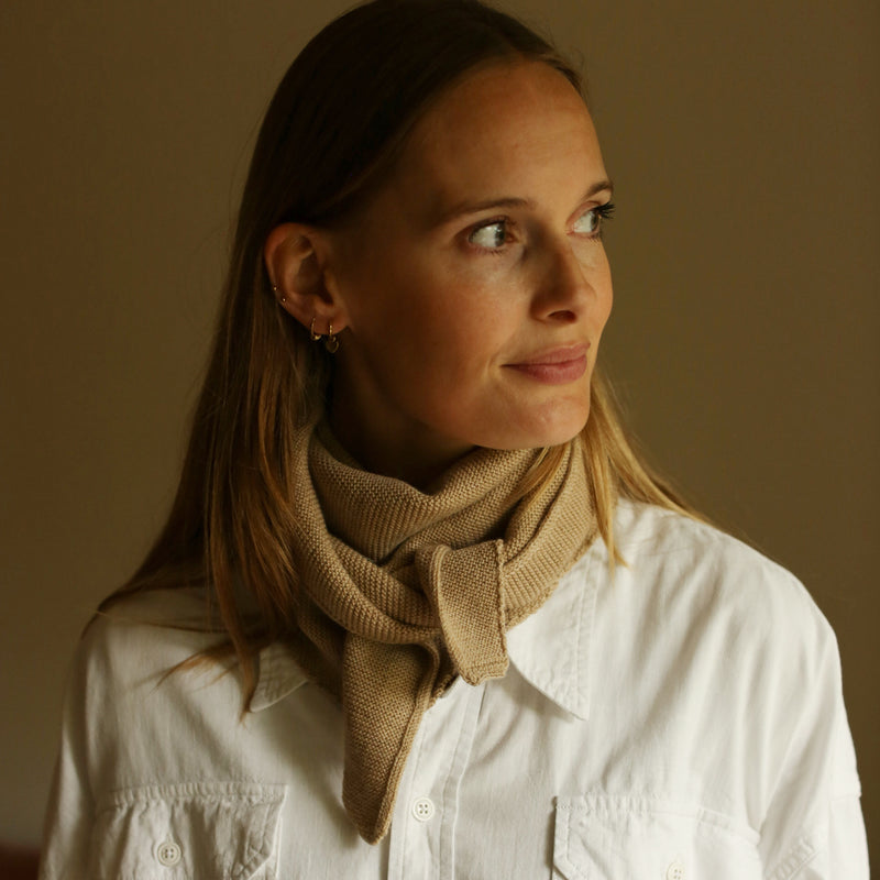 Adult's/Bigger Kids Merino Wool Josephina Scarf - Sand