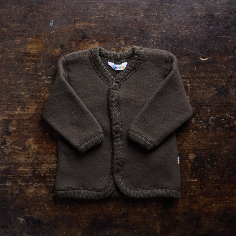 Baby & Kids Merino Wool Fleece Jacket - Cocoa