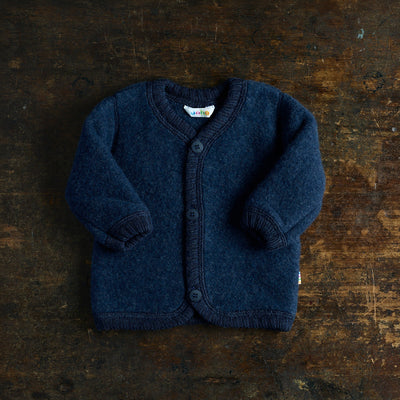 Baby & Kids Merino Wool Fleece Jacket - Navy