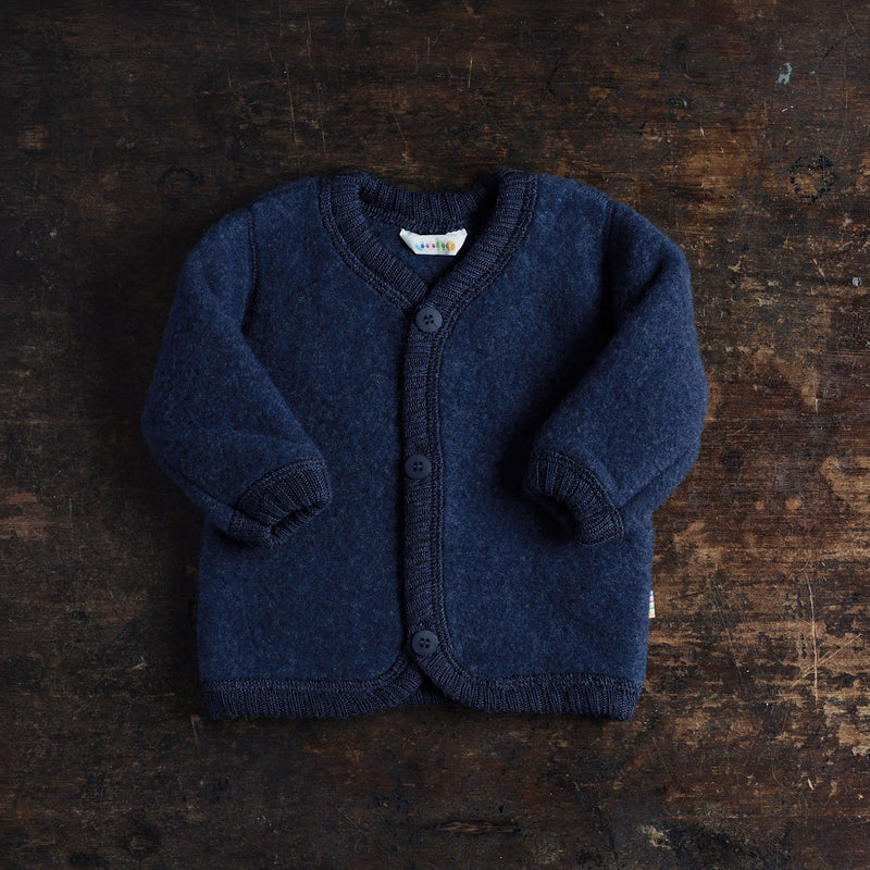 Baby & Kids Merino Wool Fleece Jacket - Navy