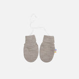 Baby & Kids Merino Wool Rib Mittens - Sesame