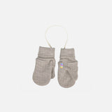 Baby & Kids Merino Wool Rib Mittens - Sesame