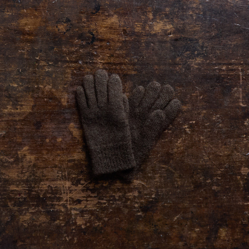 Merino Wool Gloves - Dark Brown